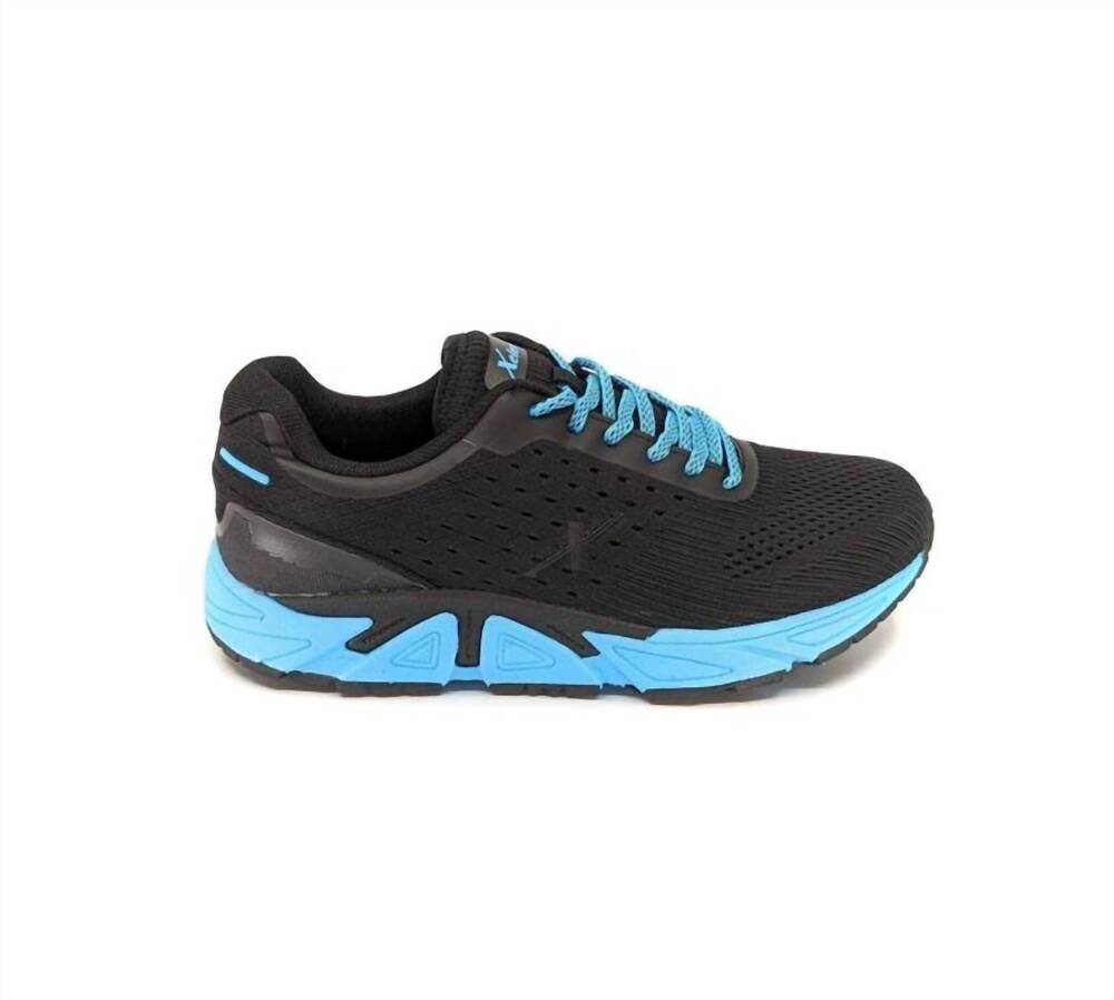 NEW XELERO women's genesis ii shoe in black/ arctic blue